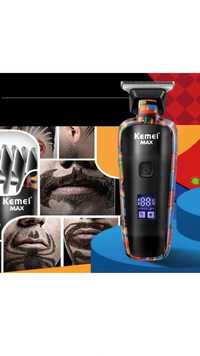 Акумуляторна машинка для стрижки волосся та бороди триммер Kemei KM-MA