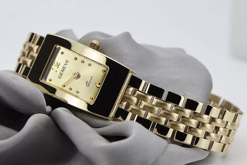 Złoty zegarek z bransoletą damską 14k Geneve lw090y&lbw008y Wrocław