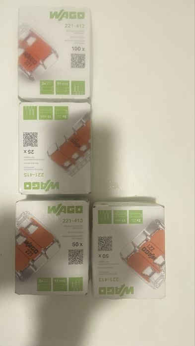 Ligadores Wago  4 caixas por 50€