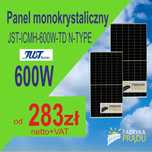 Panele fotowoltaiczne 600W Panel * 349 zł Brutto Just Solar Od ręki !