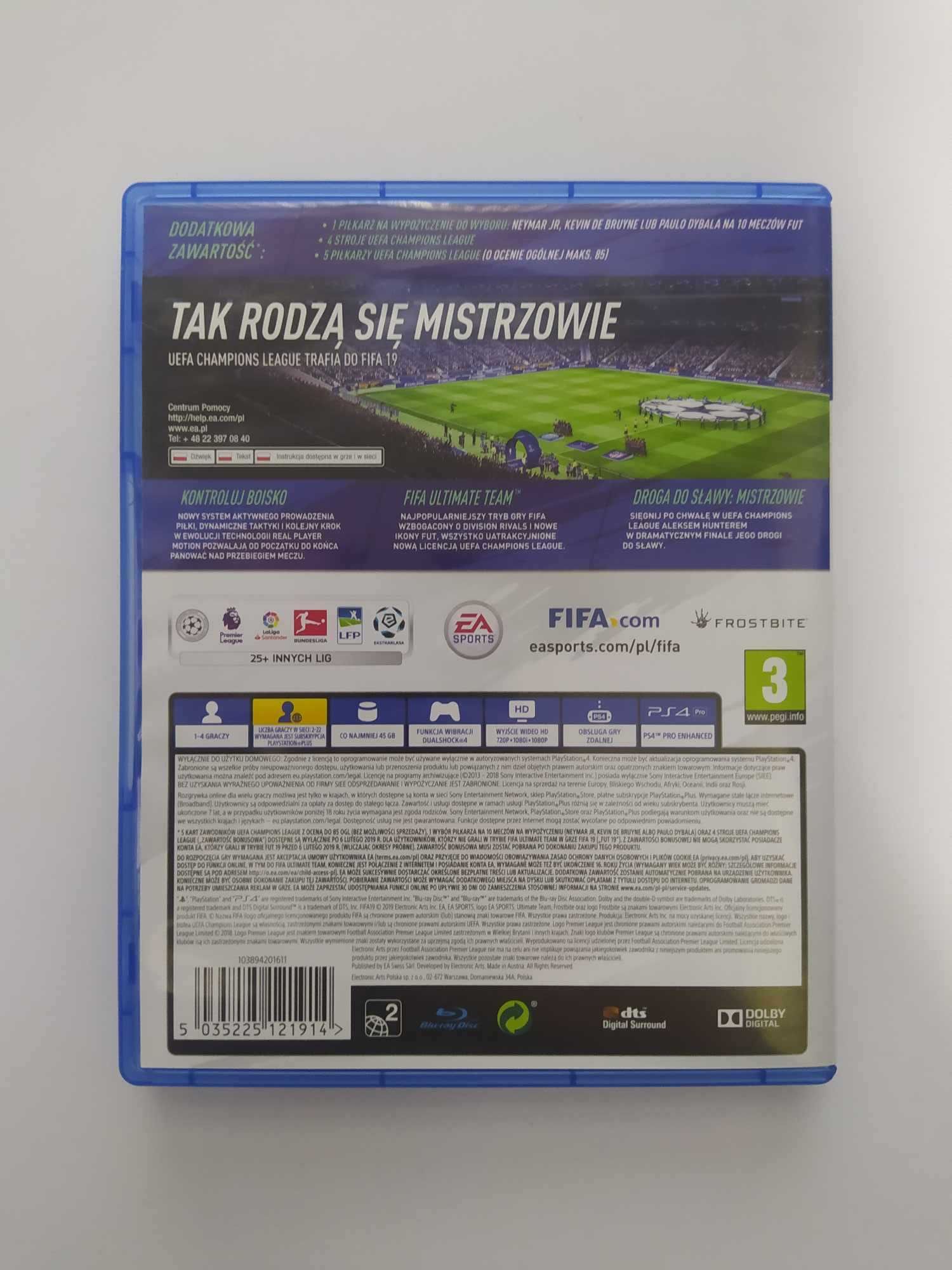 FIFA 19 PS4 Polska wersja