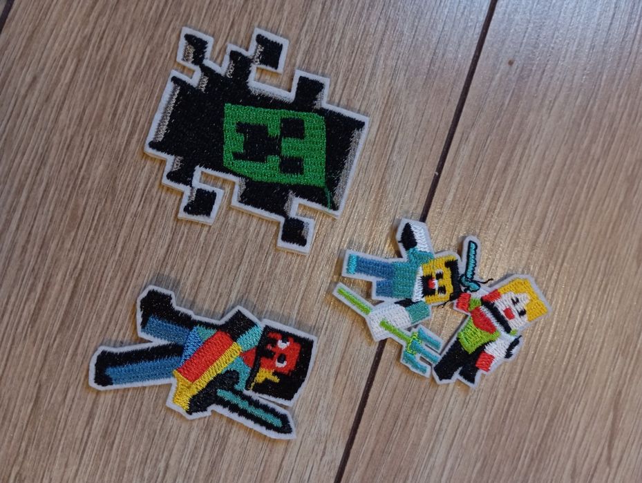 Naszywki naprasowanki Minecraft 3 sztuki