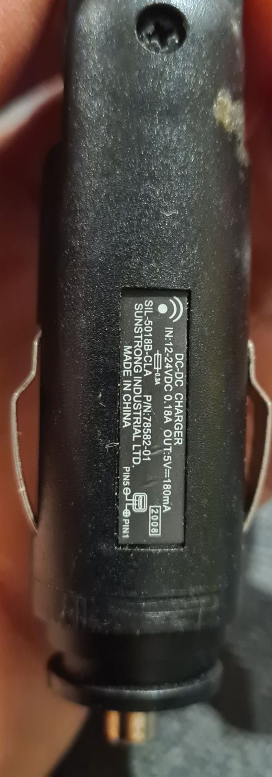 Adapter ładowarka 5V 180mA microUSB do gniazda zapalniczki