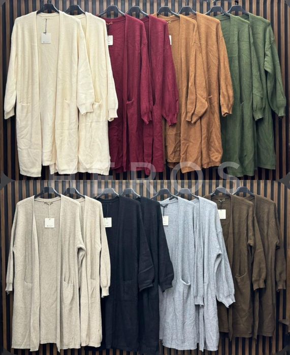 Kardigan, długi, kolory