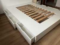 Łóżko Ikea Nordli z szufladami 160x200