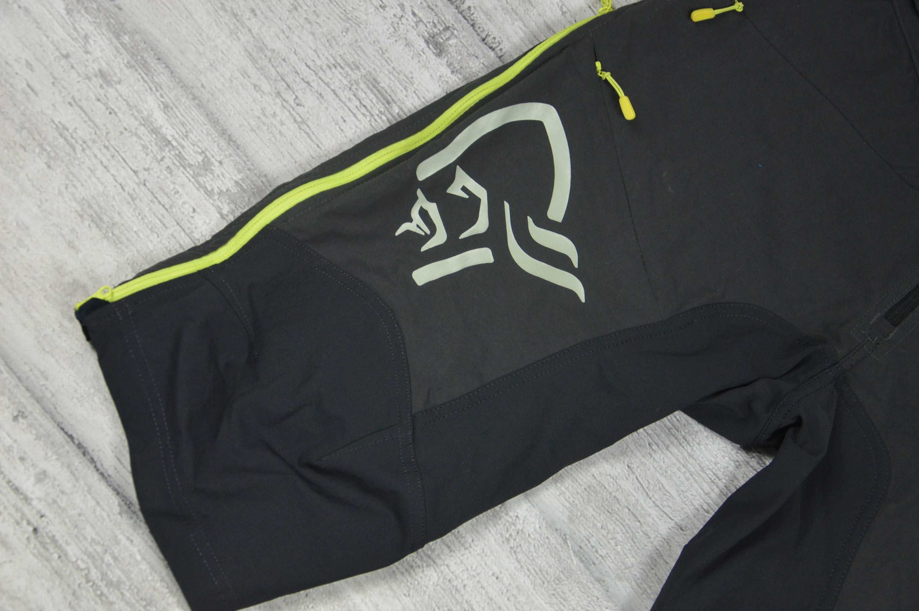 Norrona Fjora softshellowe meskie spodenki trekkingowe rowerowe S