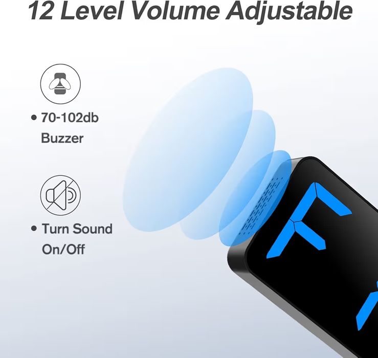 ANJANK Temporizador de ginásio relógio de parede digital LED grande de