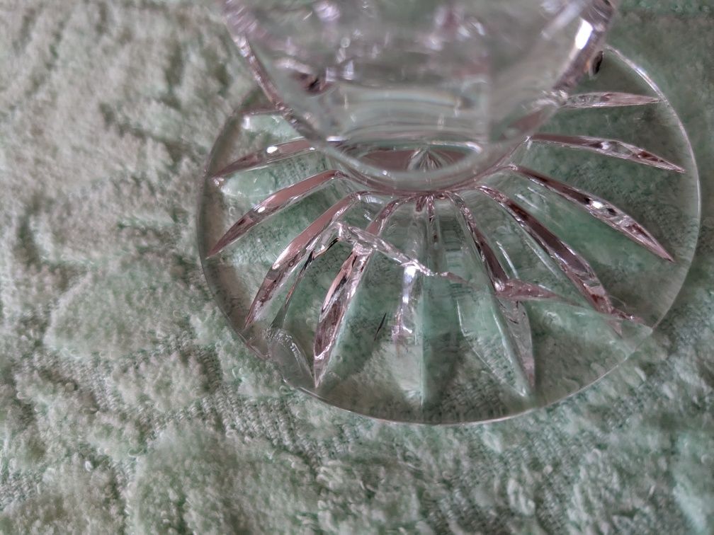 Kryształ wazon PRL szkło - ułamana podstawka