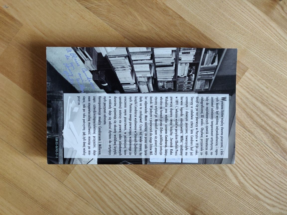 Korespondencja 1934/1979 - Blaise Cendrars, Henry Miller