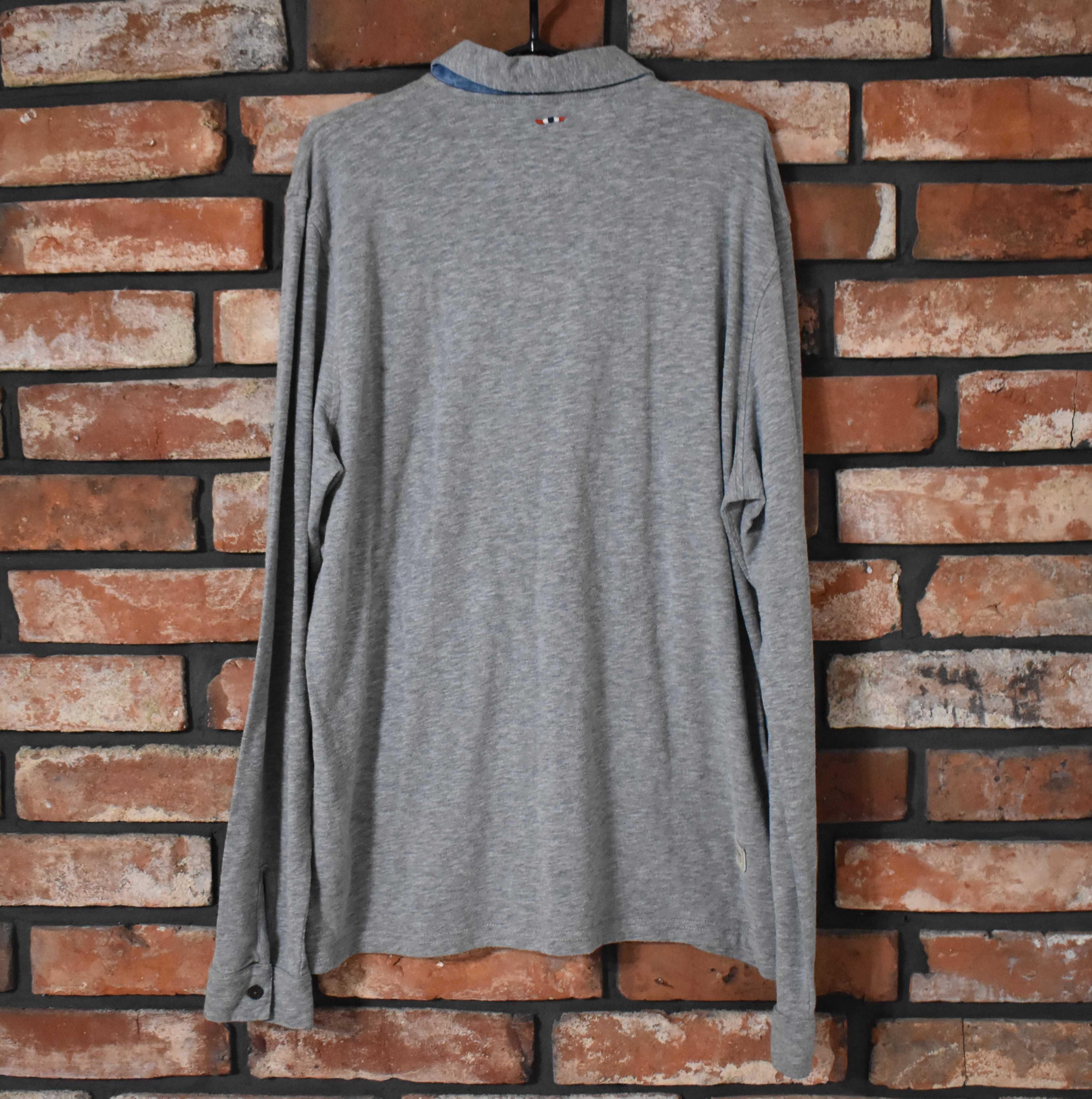 Napapijri szara lekka bluza Polo oryginał super stan XL