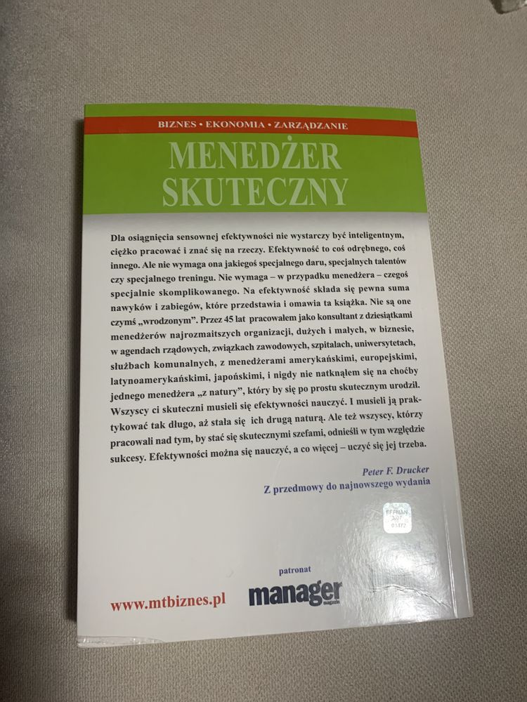 Menedżer skuteczny- Peter F. Druckera