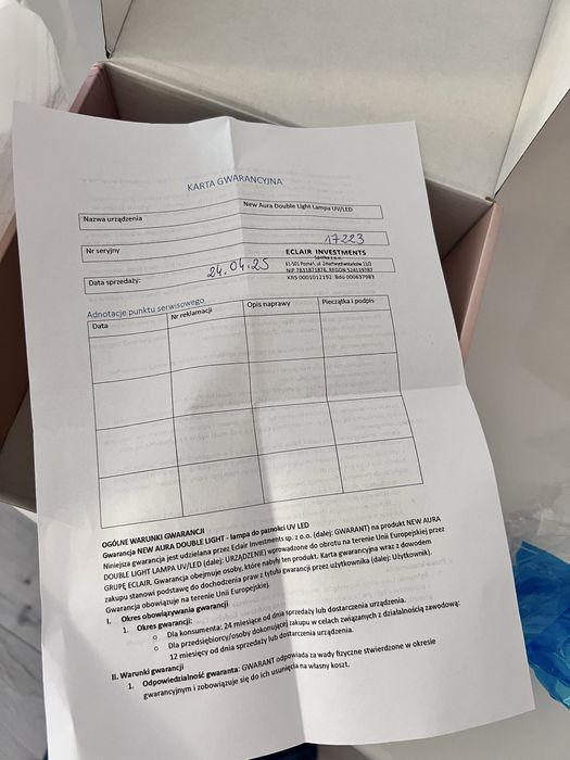 Lampa do paznokci z czerwonym swiatlem