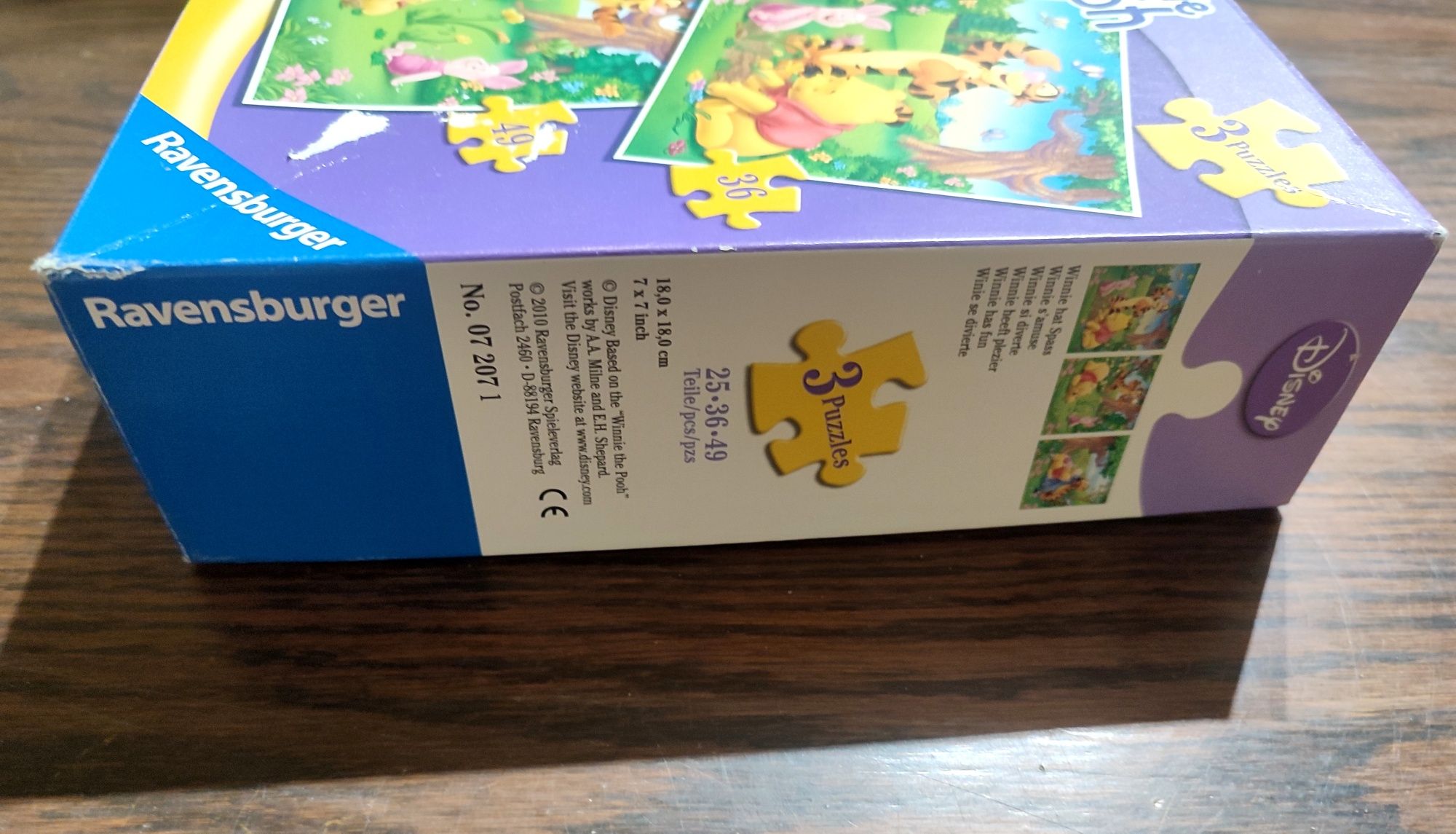 Puzzle Ravensburger 3w1 Kubuś Puchatek 26/36/49 elementów Disney