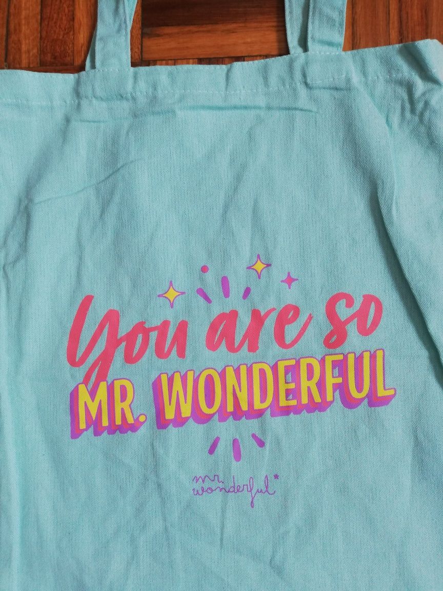 Saco Mr Wonderful com etiqueta