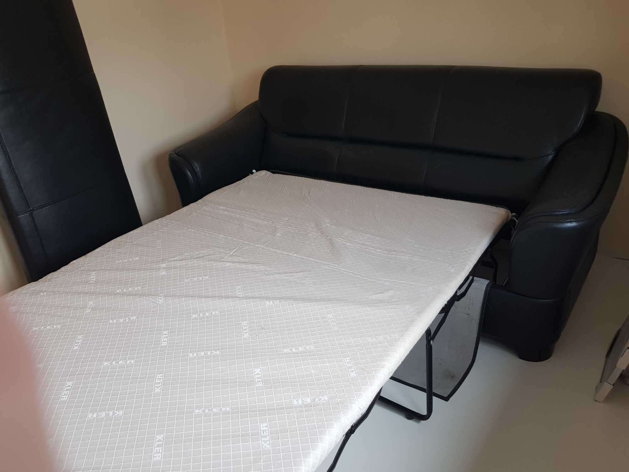 Kler sofa skórzana rozkładana do spania