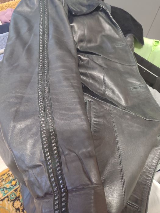 Плащ з натуральної шкіри р.48