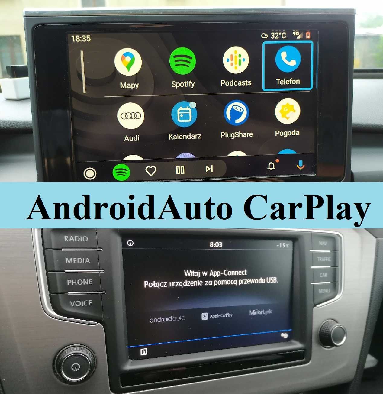 Aktywacja androidauto CarPlay MMI mib2 MS2p vw skoda audi