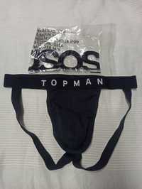 Czarne klasyczne jockstrapy TOPMAN rozmiar L jockstrap sport fun