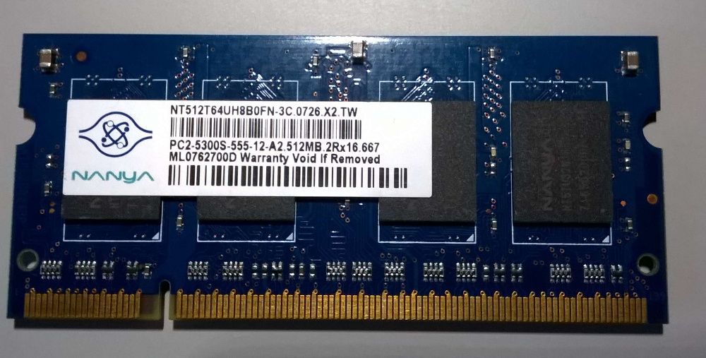 Memórias RAM Portátil 256MB 512MB DDR  PC333 PC2700 PC2-5300 PC2-4200