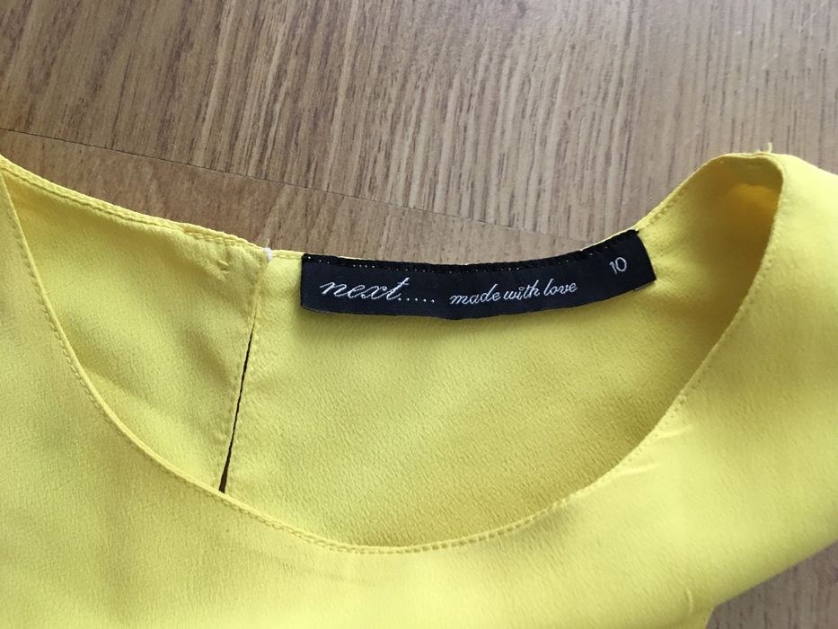 Żółta damska bluzka na lato odsloniete ramiona 38/M