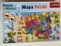 Puzzle+Memos Mapa Polski od Trefla