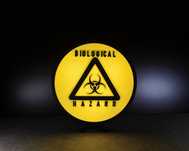 BIOLOGICAL HAZARD virus wirus Lampka LED Fallout Metro Stalker postapo