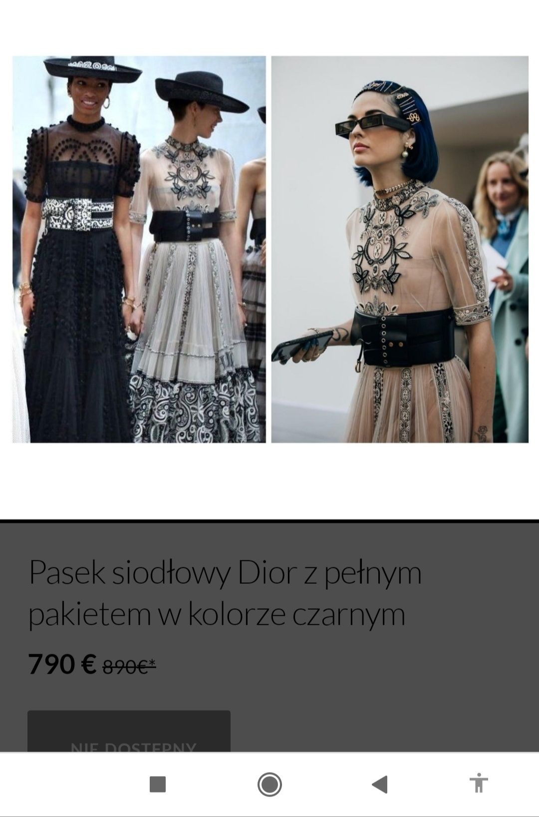 Pasek skórzany christian dior ... Gucci