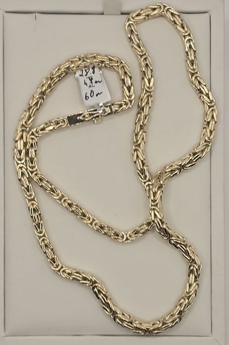 Nowy złoty łańcuszek splotu Królewski dmuchany na szufladzie 60cm