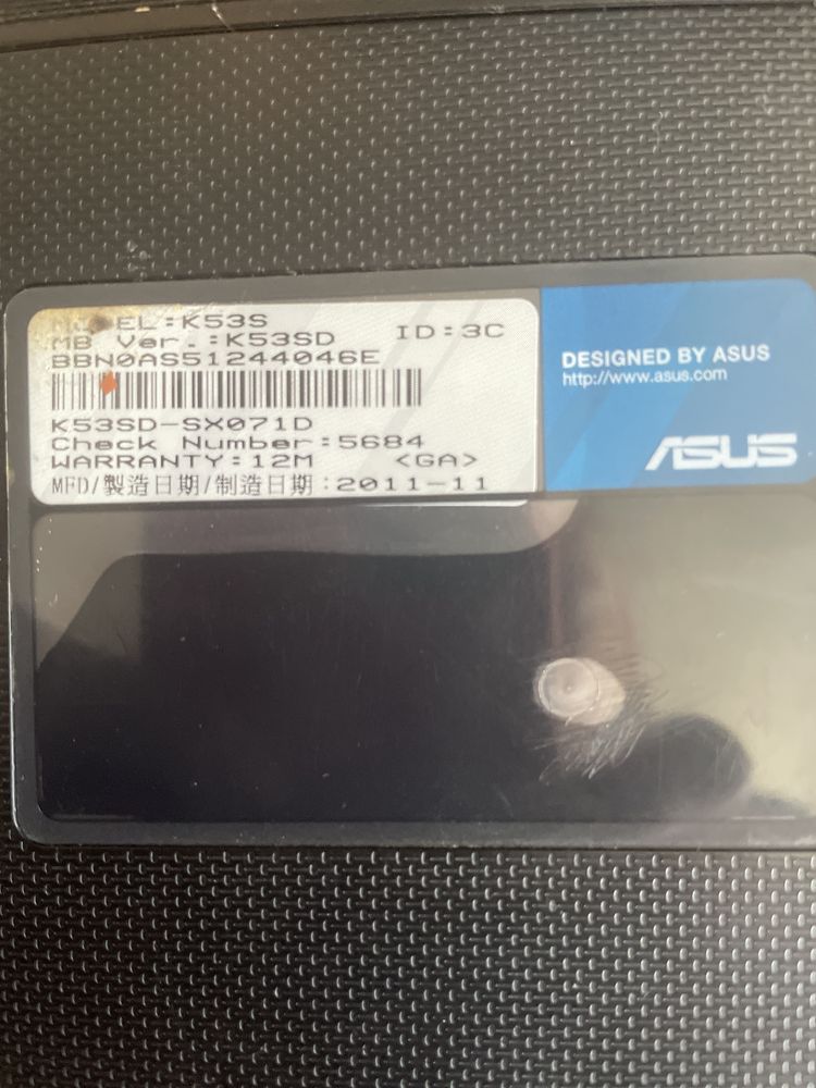 Ноут асус к53s.
