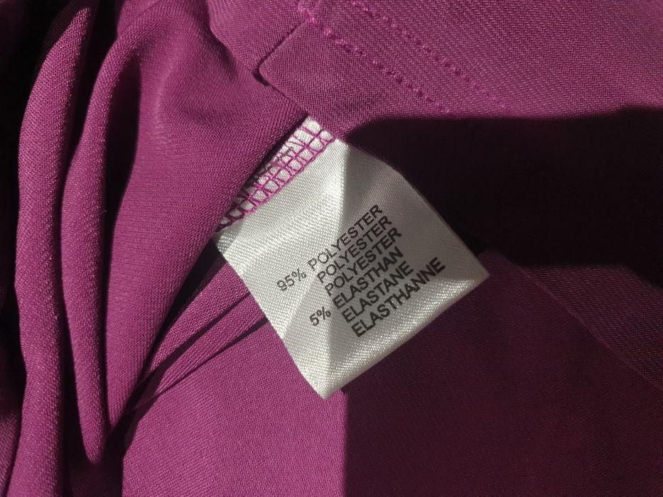 Fioletowa dluzsza bluzka z 3/4 rękawami 46
