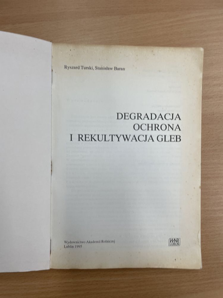 Degradacja ochrona i Rekultywacja gleb