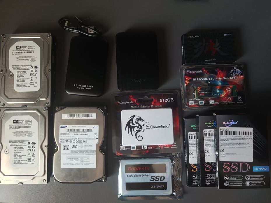 Жёсткие диски и SSD SATA M2 NVME 80-2000 Gb РАСПРОДАЖА