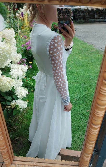 Suknia sukienka ślubna boho retro vintage