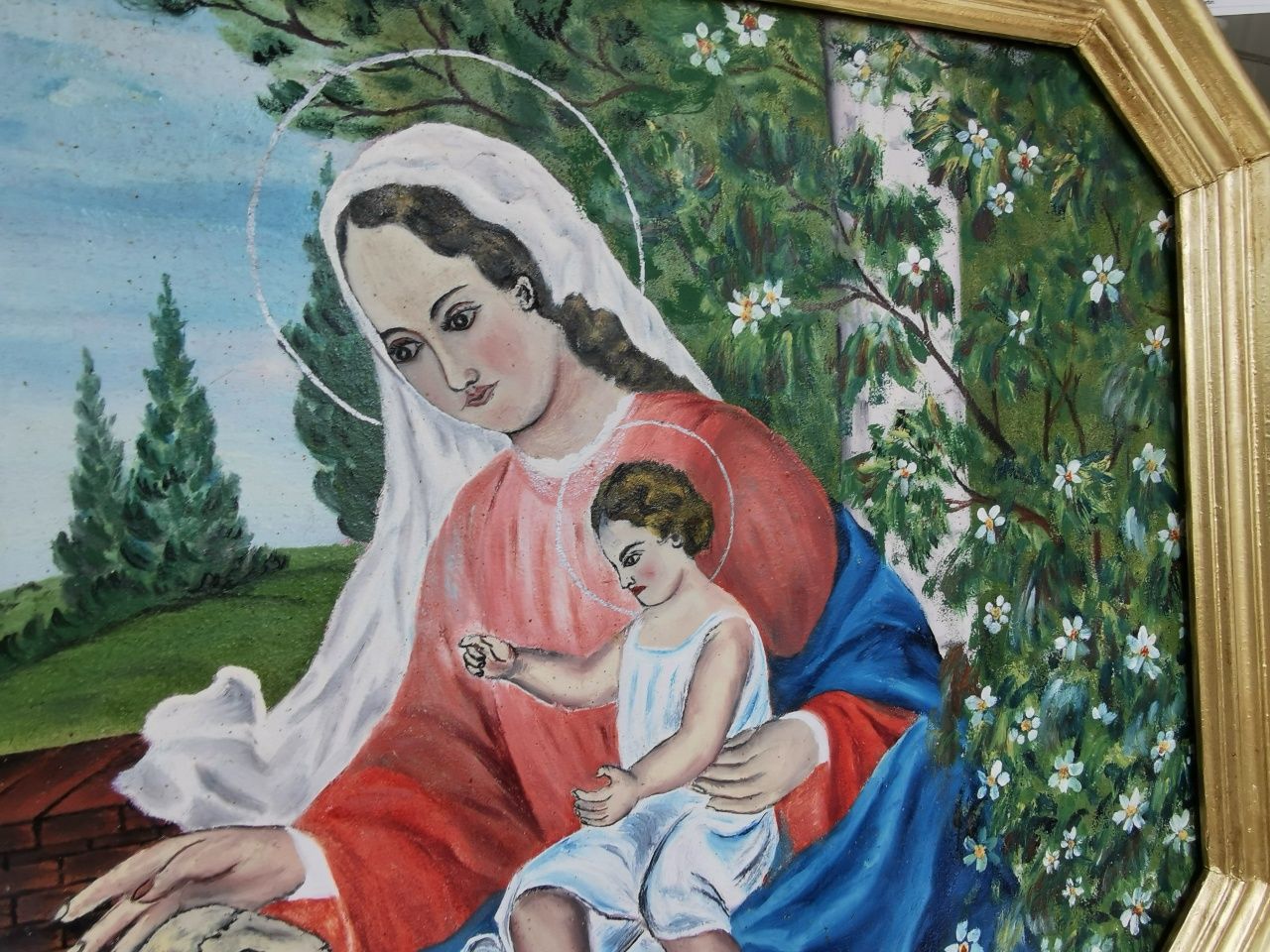 Obraz malowany  święta rodzina