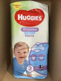 Підгузки-трусики Huggies pants 3(44шт)для хлопчиків 6-11кг