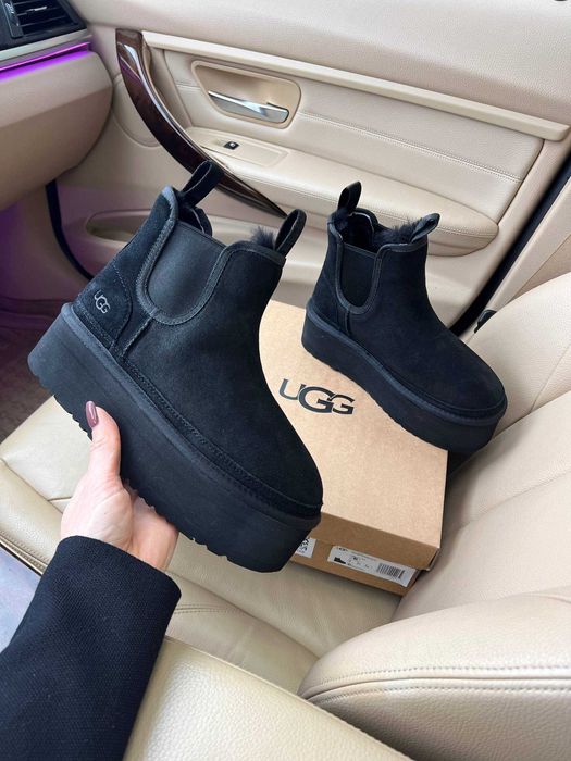 Уггі UGG Neumel Platform Chelsea Black Угг Нюмел Челсі (36-41)