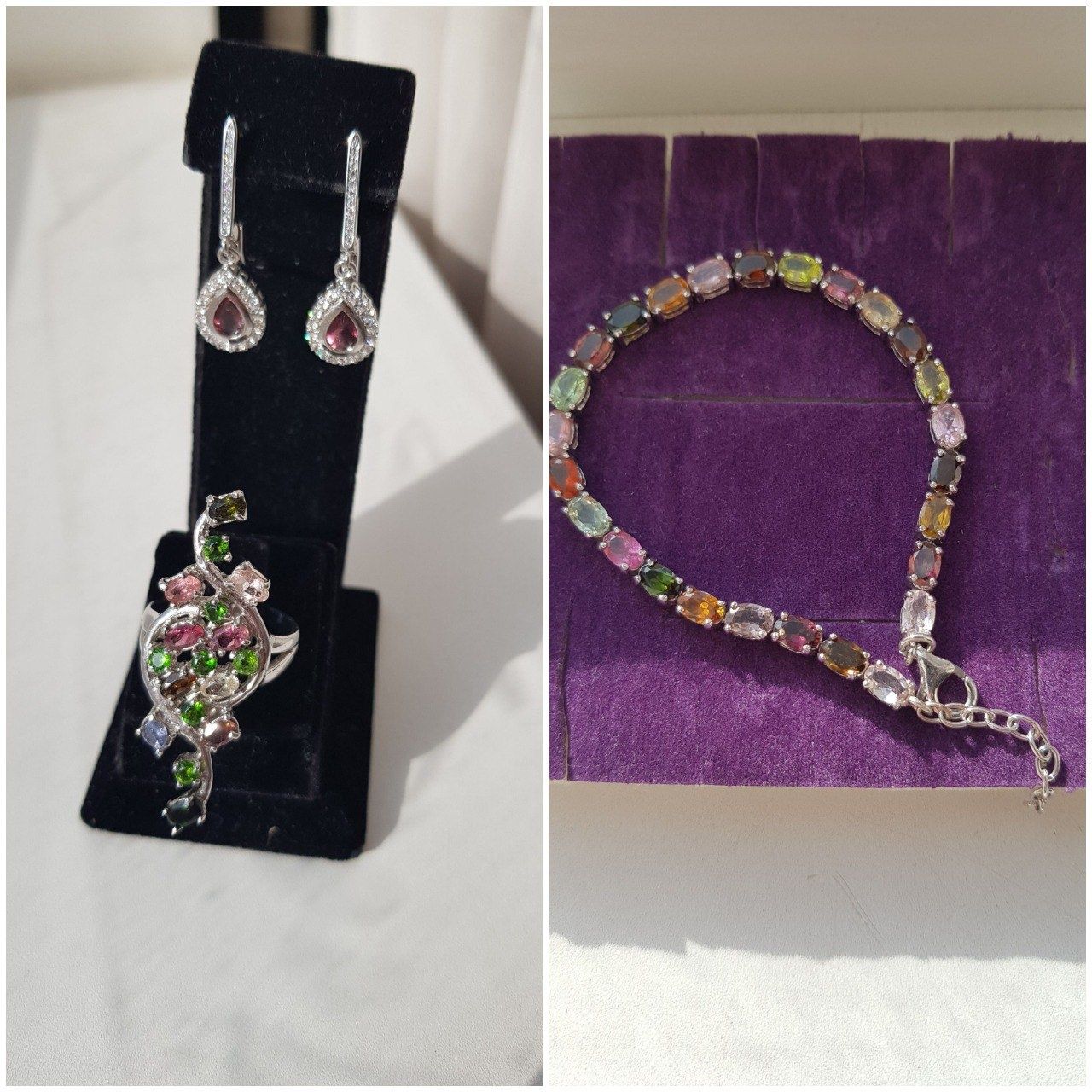 Сережки кольца в серебре