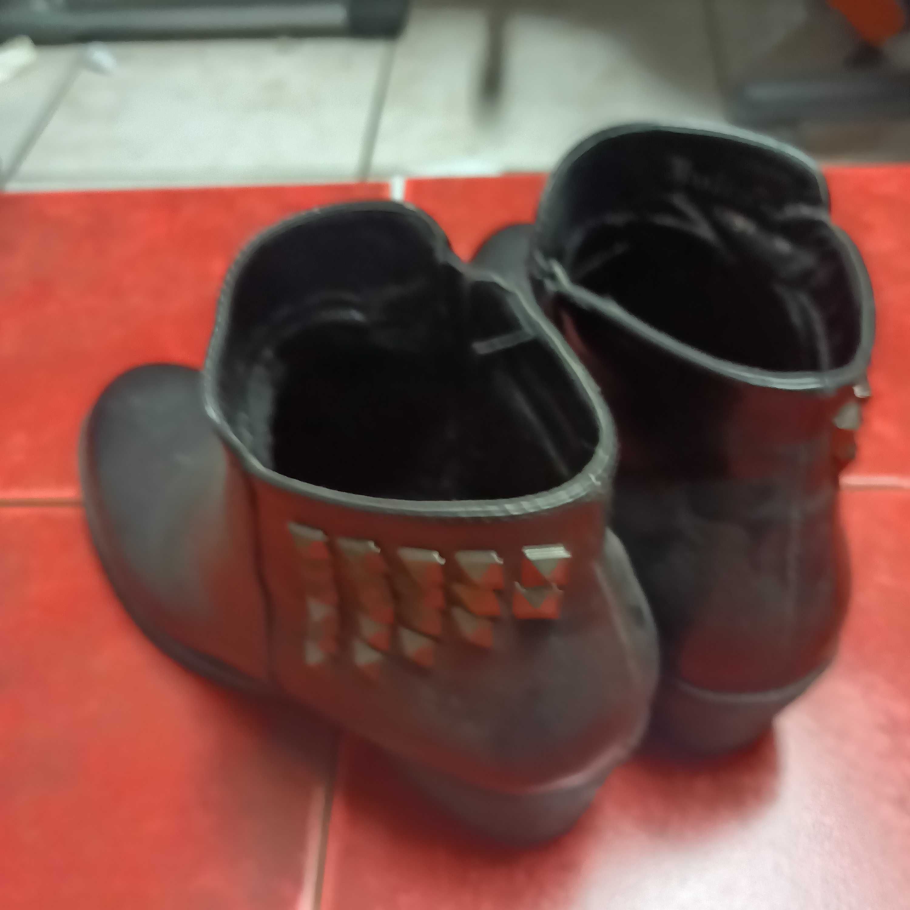 Buty damskie na motor na party z ćwiekami r.36 skóra okazja