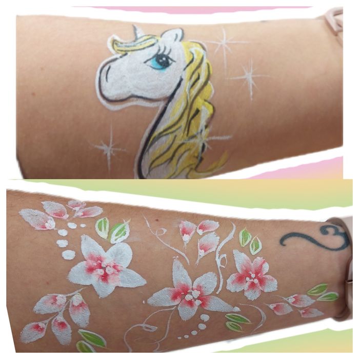 Pinturas faciais e modelagem de balões