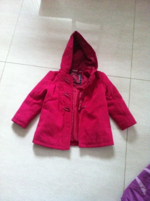 płaszczyk ocieplany różowy 104