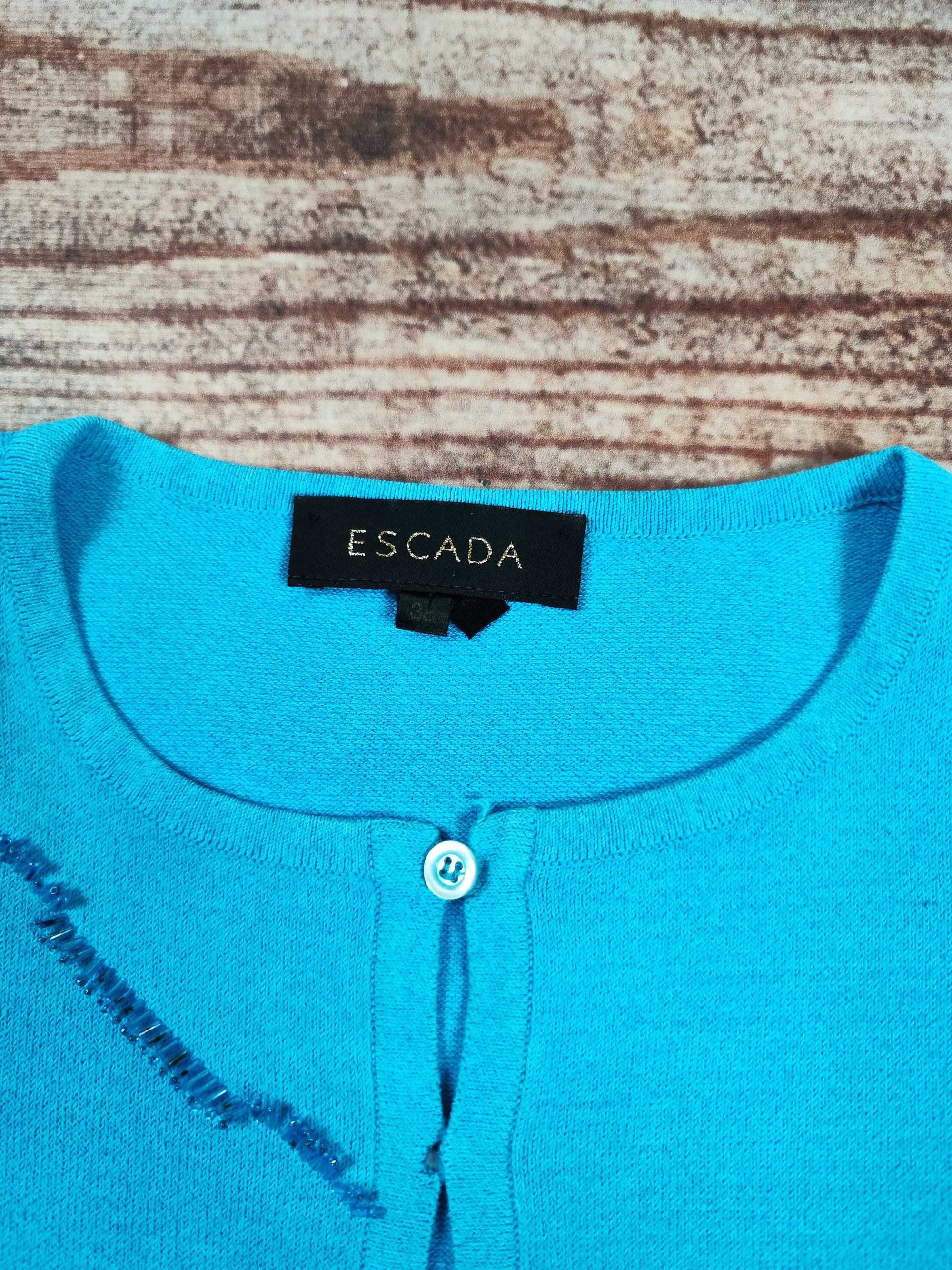 Vintage sweter damski Escada kardigan rozpinany r. 38