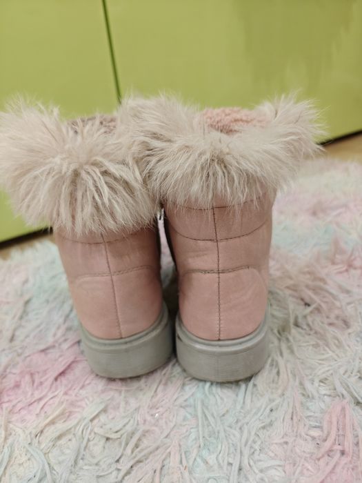 Buty, botki różowe zimowe dla dziewczynki r.32