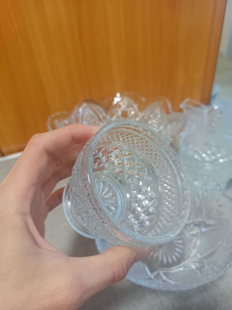 Сервиз стеклянный, винтажный СССР, набор