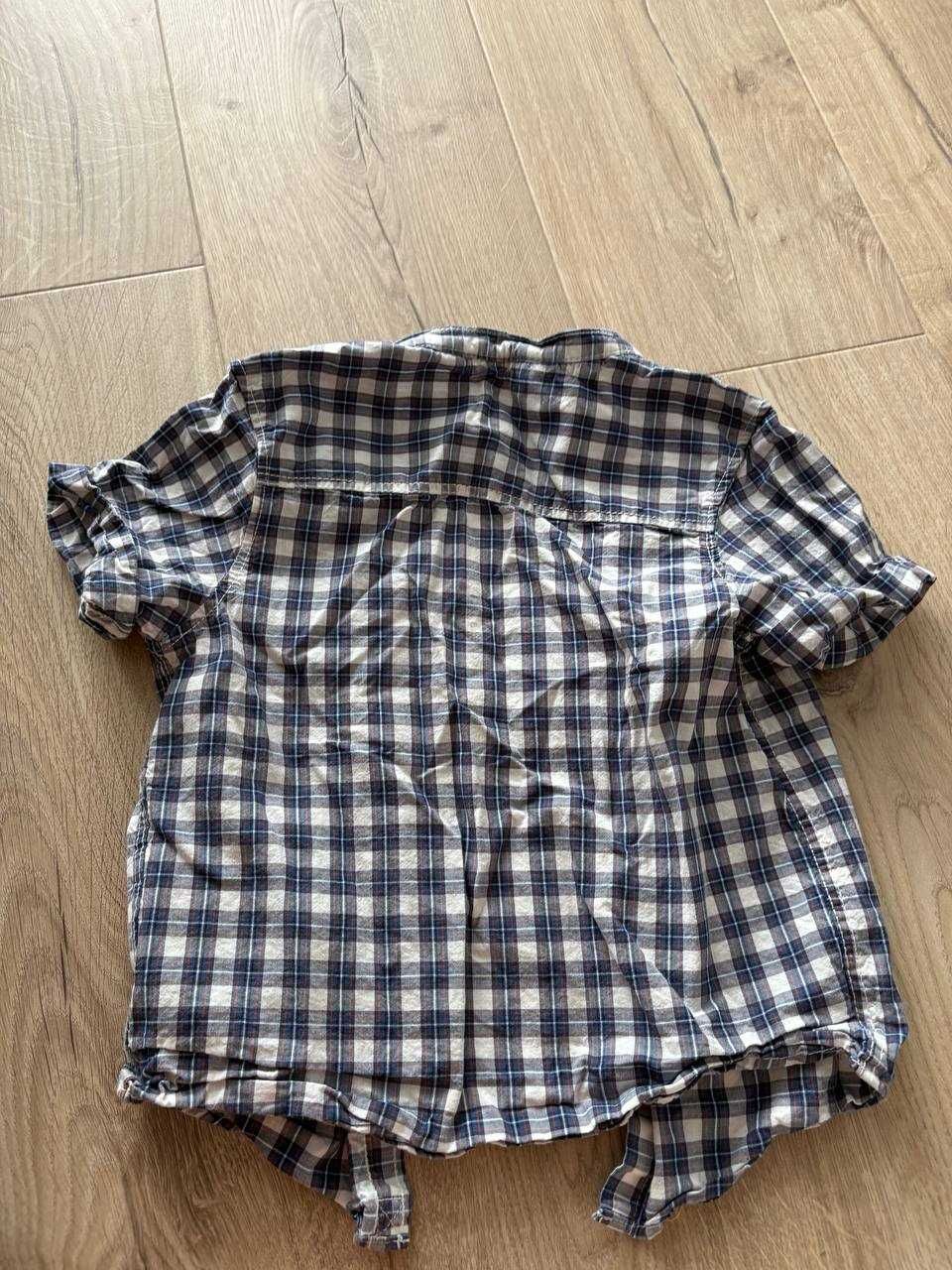 Koszula z krótkim rękawem w kratkę H&M, r. 98 (2-3 lata)