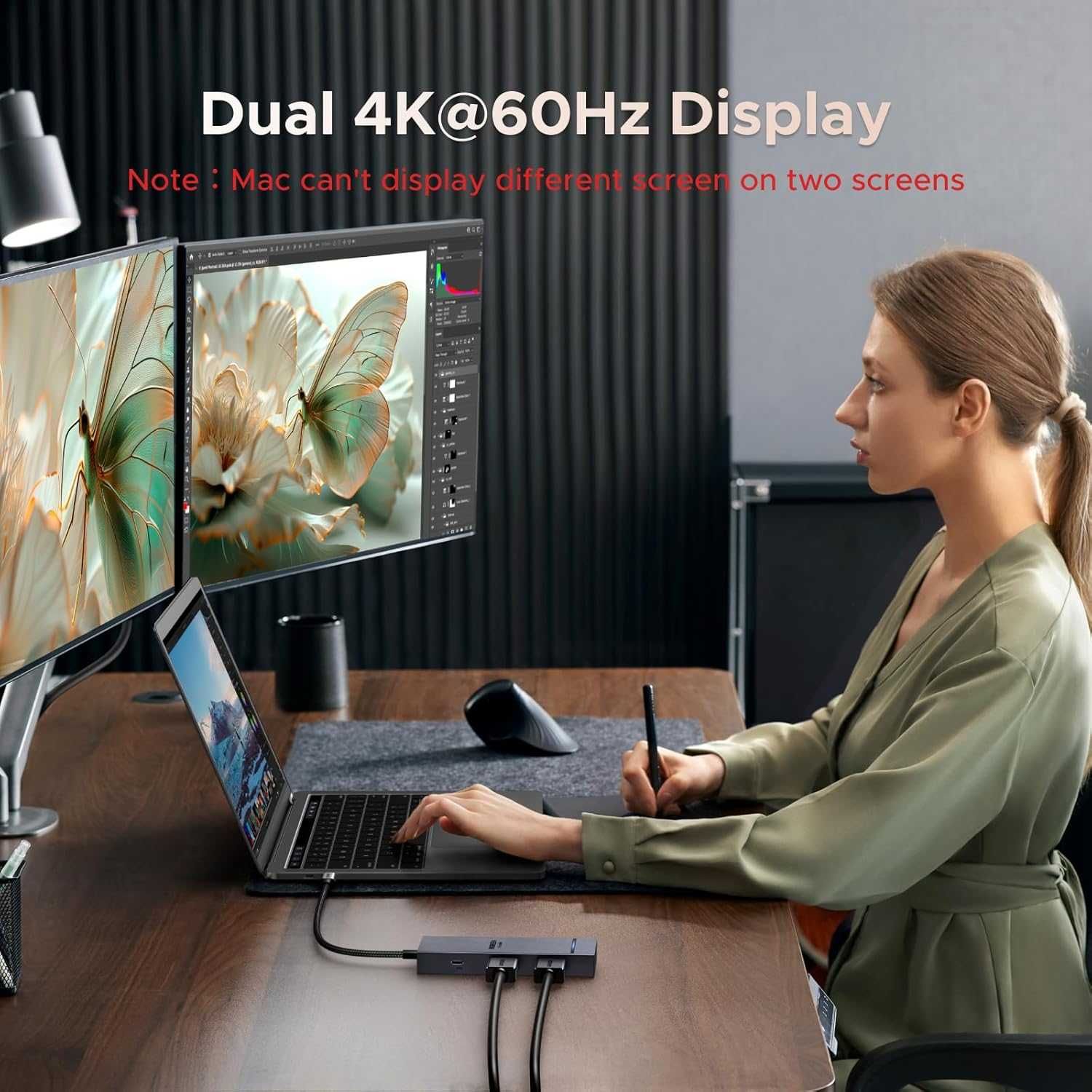 Stacja dokująca 7w1 Hub USB UGREEN Revodok Pro 10Gbps USB HDMI 4K 60Hz