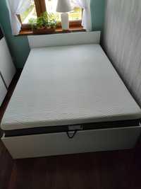 Niska cena - Łóżko sypialniane wraz z nowym materacem
