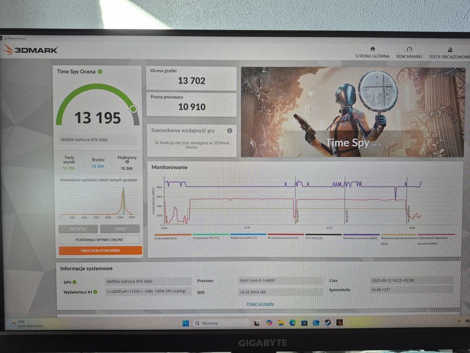 Komputer gamingowy i5-14400f RTX 5060 SSD 512GB M.2
