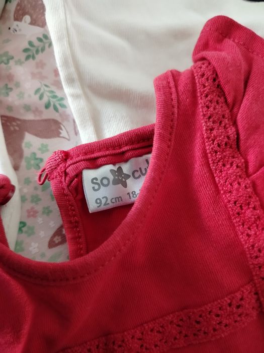 Zestaw koszulek dziewczęcych 92