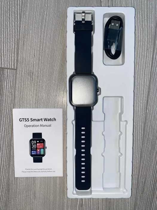 Septoui Smartwatch damski i męski, ekran dotykowy 2,0" czarny