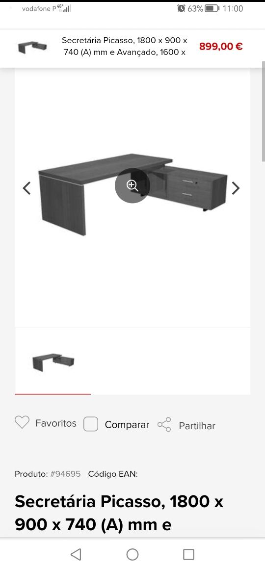 Vendo conjunto de escritório 3 peças